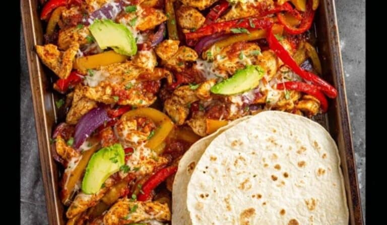 30 Minute Sheet Pan Chicken Fajitas Featured Image