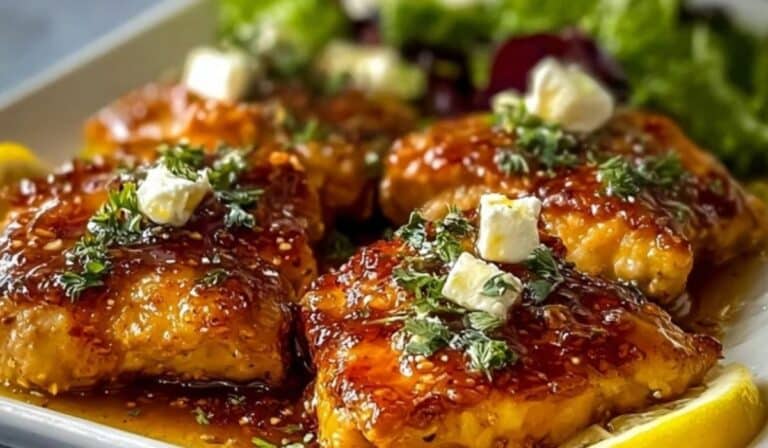 Hot Honey Feta Chicken Dish