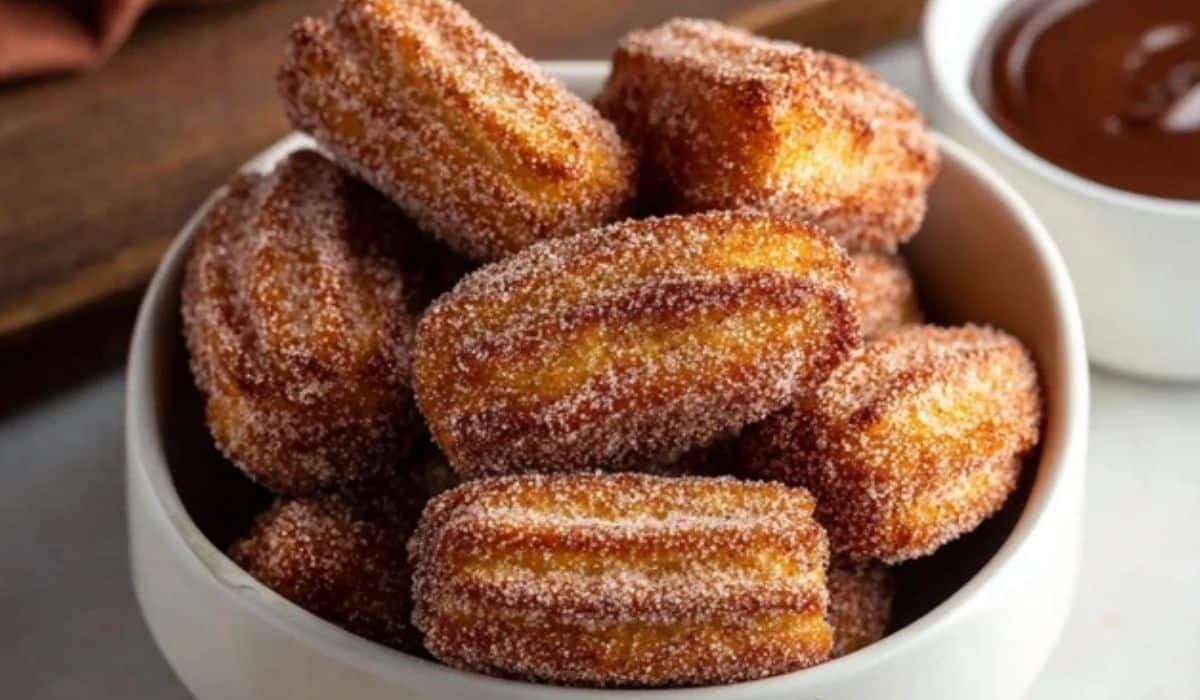 Delicious Baked Churro Bites with cinnamon sugar