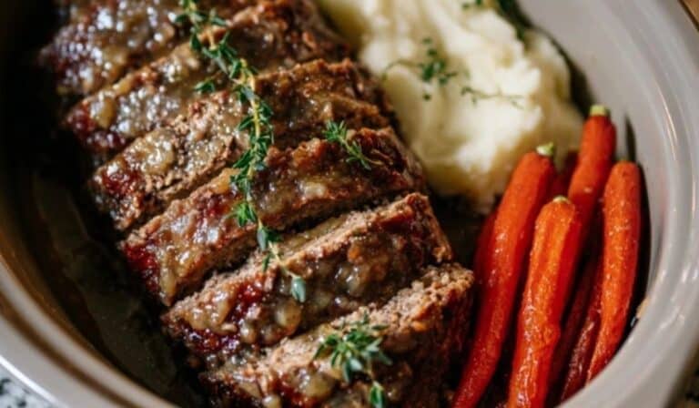Crockpot Meatloaf featured dish