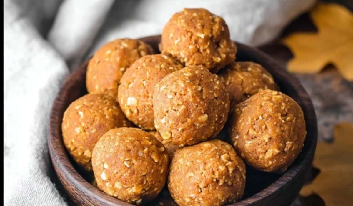 Pumpkin Protein Balls Recipe healthy snack bowl