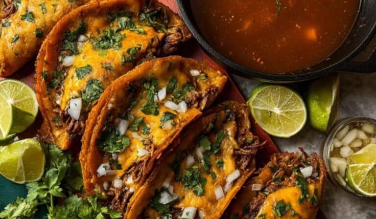 My Fave Birria Tacos with consommé