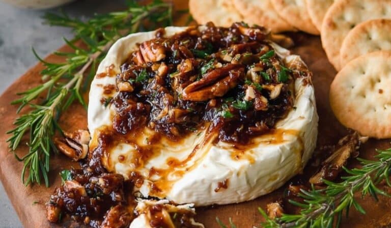 Goat Cheese Appetizer with Fig Jam & Pecans