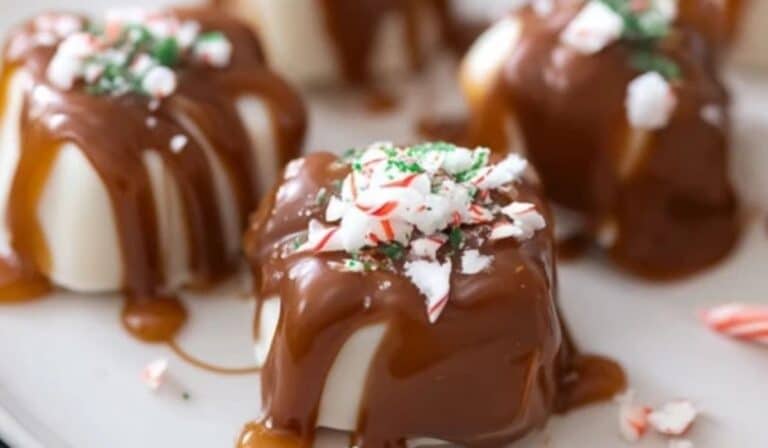 Easy Cool Whip Candy dessert squares on rustic plate