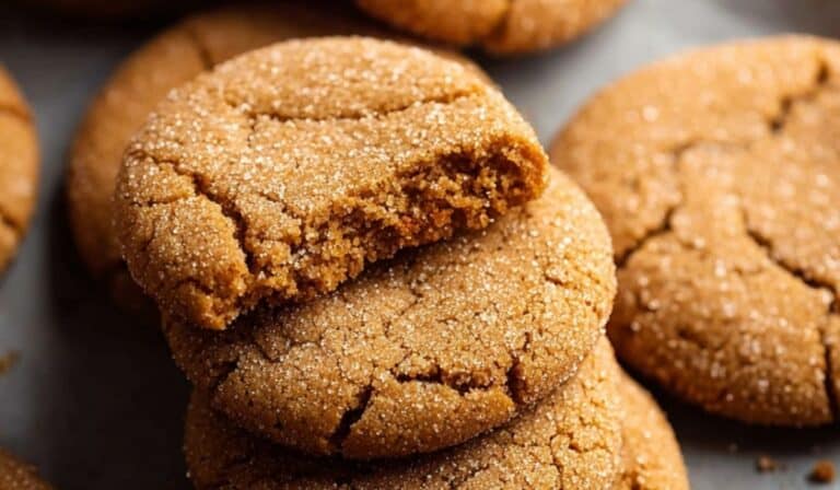 Chewy brown sugar cookies on a plate