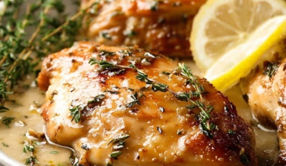 Lemon Thyme Chicken served beautifully